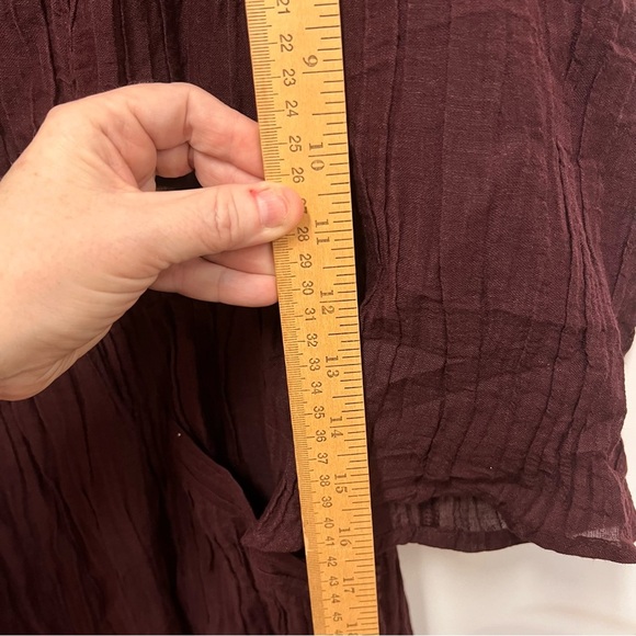 Roolee Mom 100% Linen Crinkle Dress with front pockets size small - Picture 11 of 12